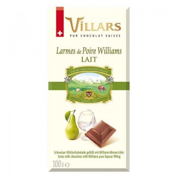 Villars milk chocolate with Williams pear brandy