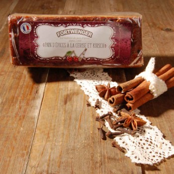 Gingerbread with cherries and cherry brandy from Alsace Fortwenger
