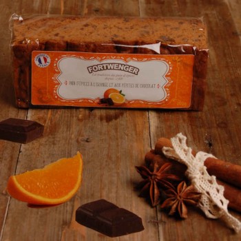 Mézeskalács narancs és csokoládéforgácsokkal Elzász Fortwenger
