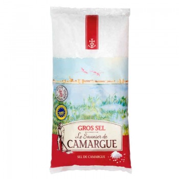 Gruboziarnista biała naturalna sól morska z Camargue